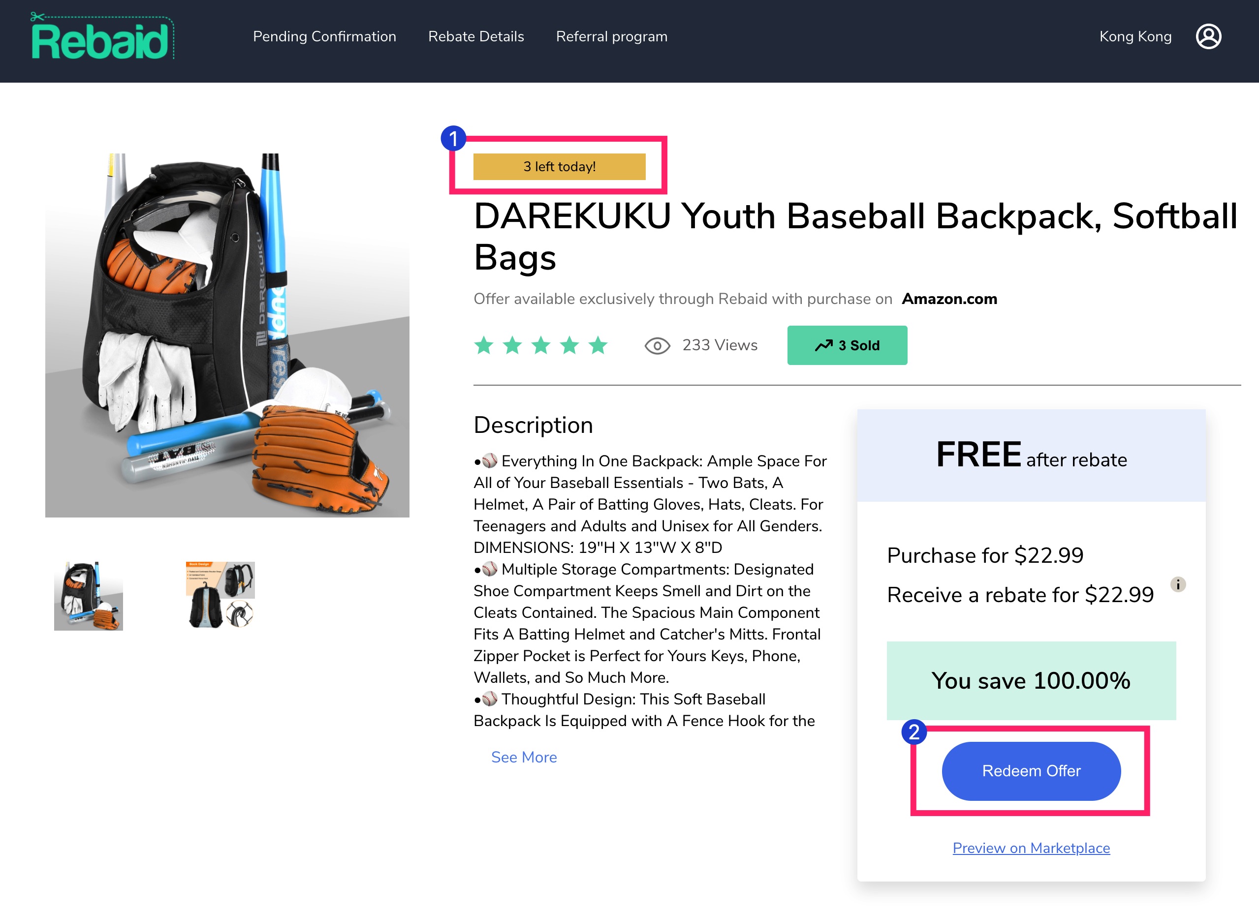 Rebaid 介绍：超多免费产品 100% 返现，无需留评，支持 Amazon、Walmart 等【1/13 更新：两个免费插排不错】