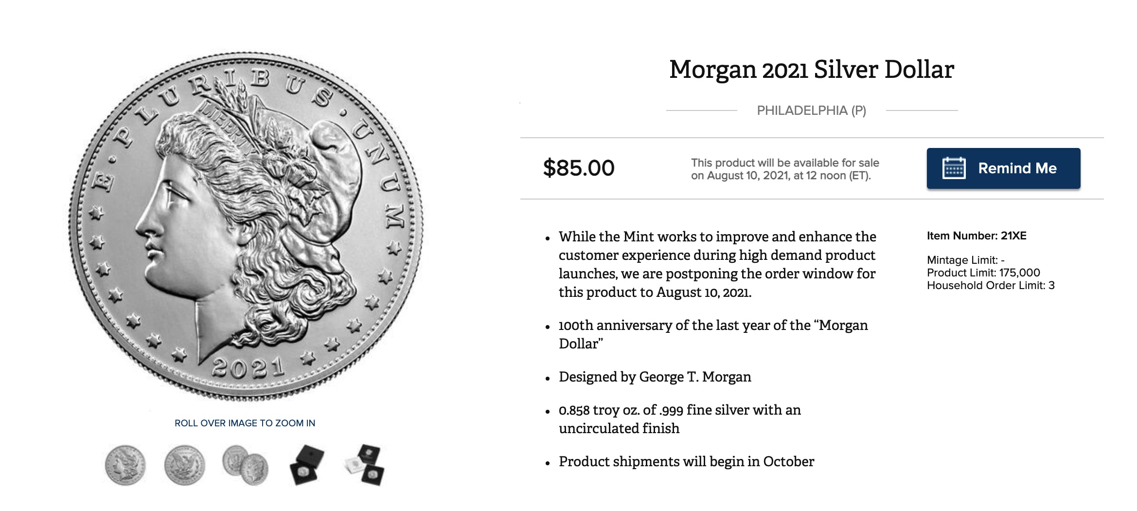 美国铸币局 US Mint 购买纪念币可倒赚【11/12 更新:新活动倒赚 .05,11/14 中午开始】