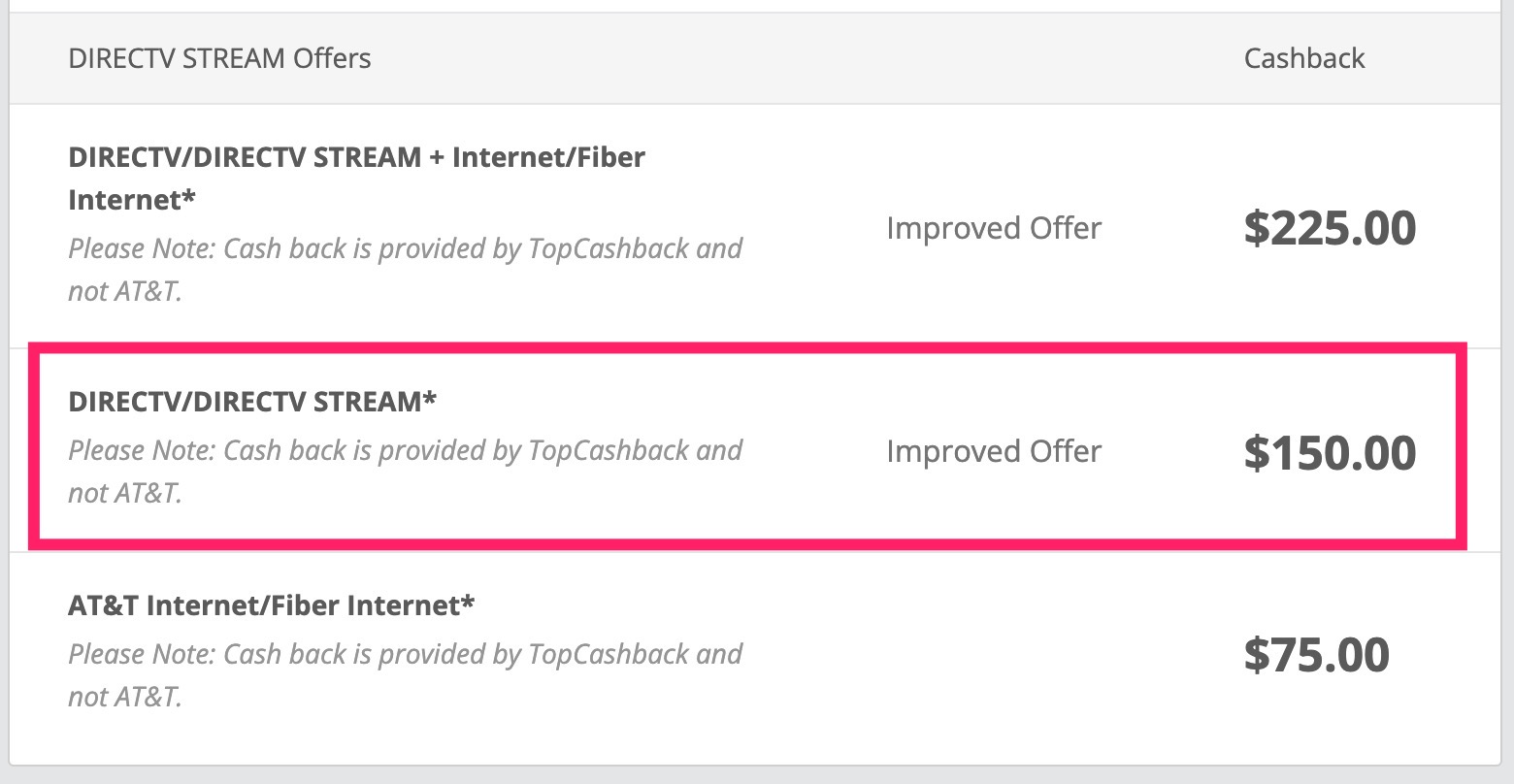 TopCashback 购买一个月 DirecTV Stream 返 0，可倒赚约 0【11/29 更新：又有了】