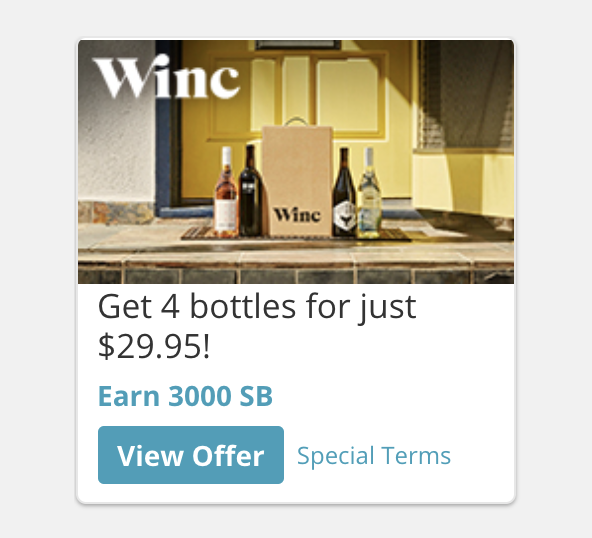 Swagbucks/MyPoints + Winc 免费 4 瓶葡萄酒，可倒赚 