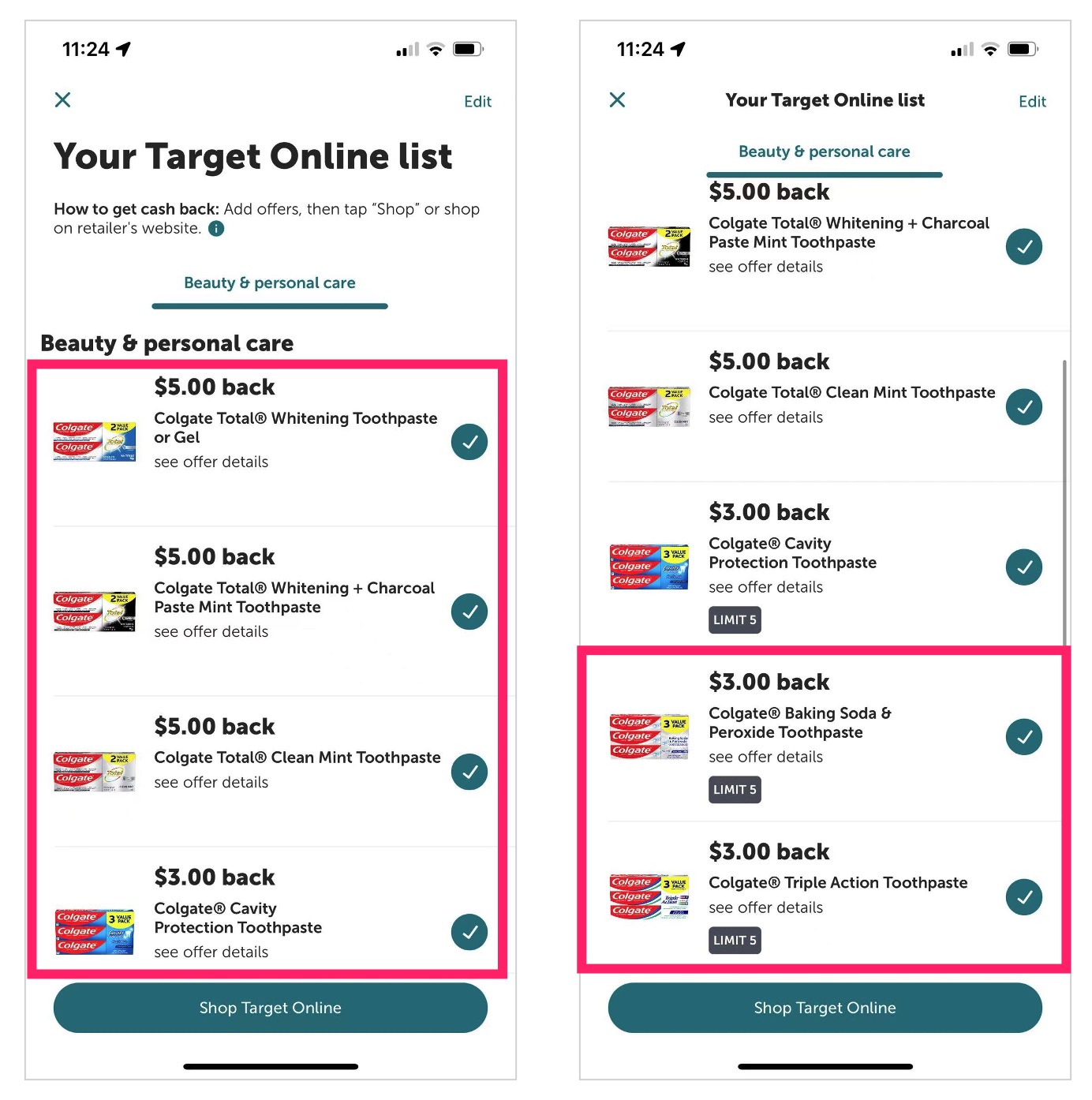 Target 结合 ibotta 免费撸 33 盒高露洁牙膏 + 倒赚 【12/08 更新：又有了】