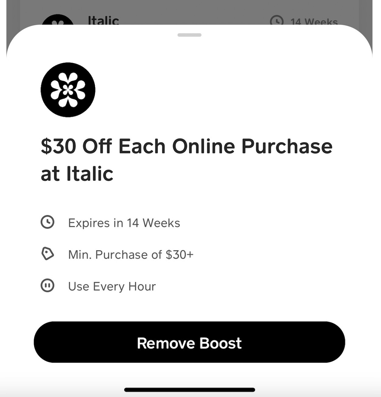 Cash App Boost 汇总【10/23 更新:快!Italic 消费满 减 ,每小时可用一次】