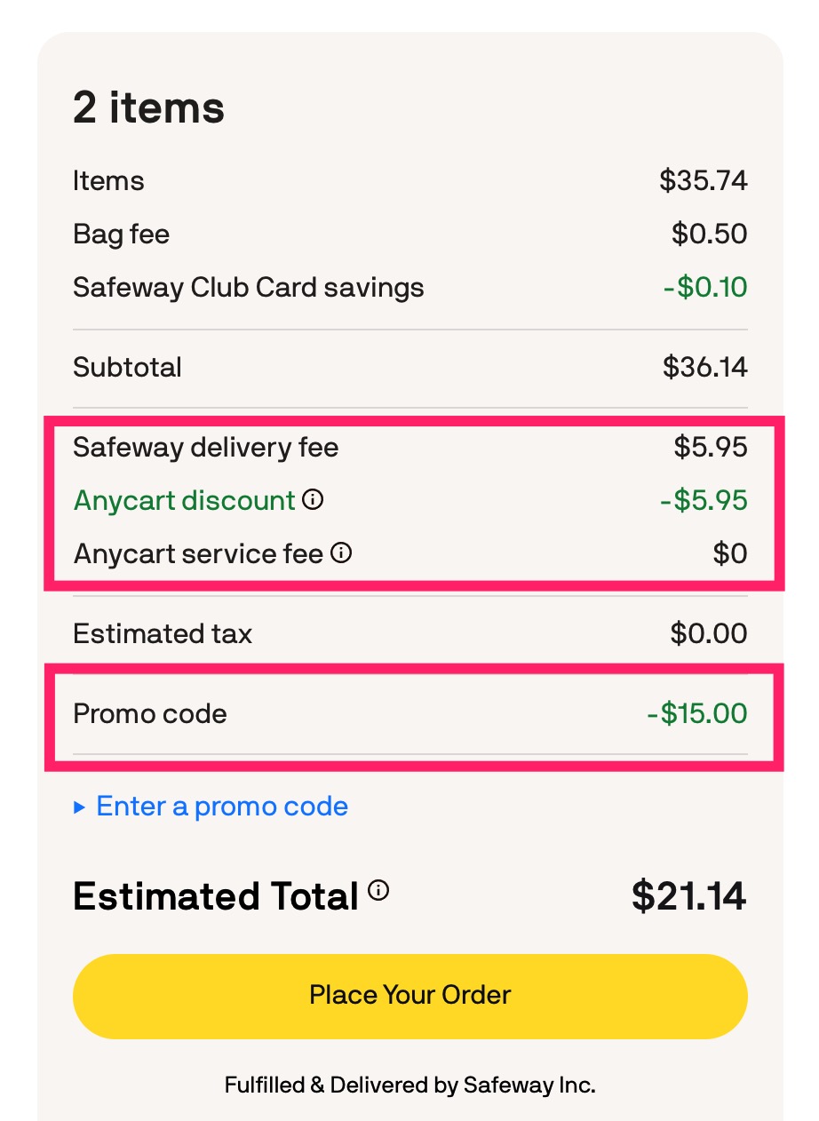 AnyCart：本地超市生鲜满  减 ，免运费、免服务费送到家【注册赠送 】