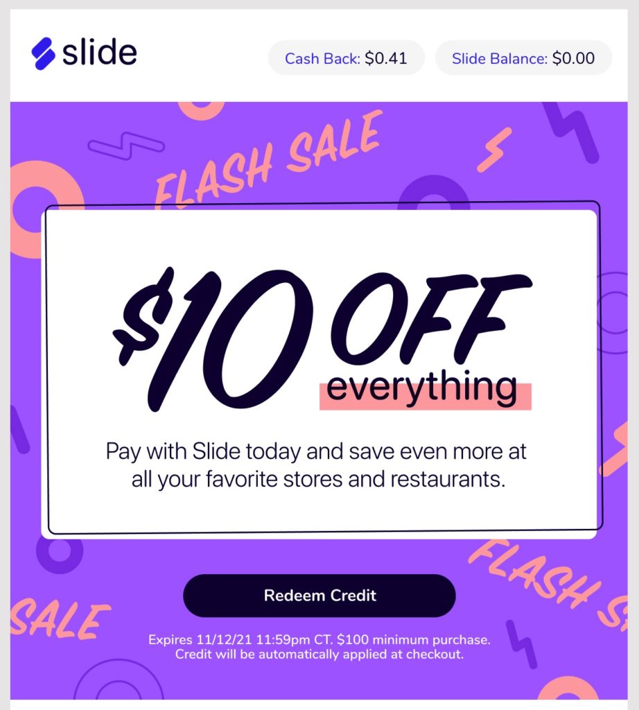 Slide App 介绍：礼卡支付应用，所有礼卡高达 5% 返现【注册奖励 ，12/08：Uber 和 Uber Eats 10% 返现】