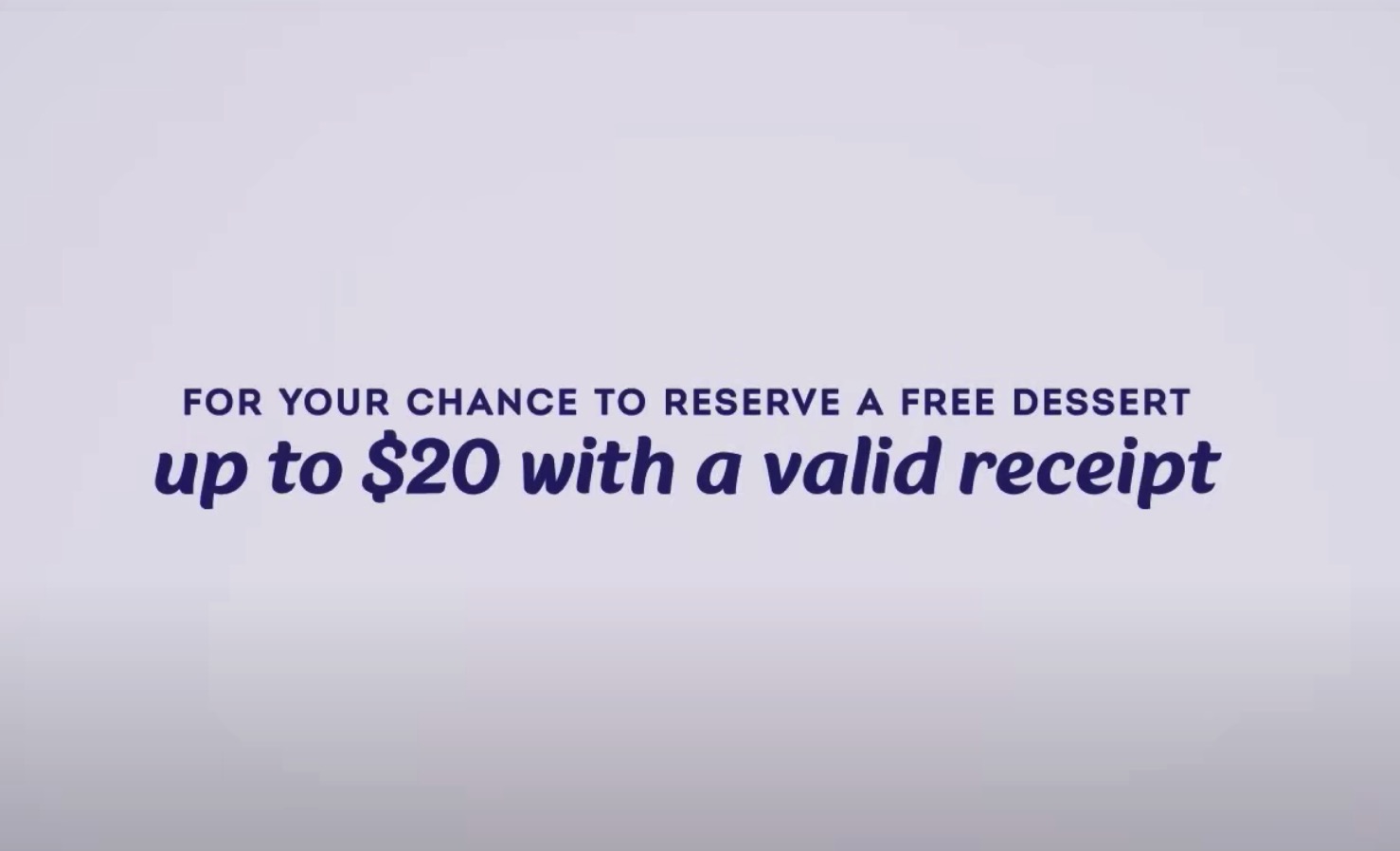 免费领取 $20 买任意点心【仅限 12/17 和 12/18 两天】