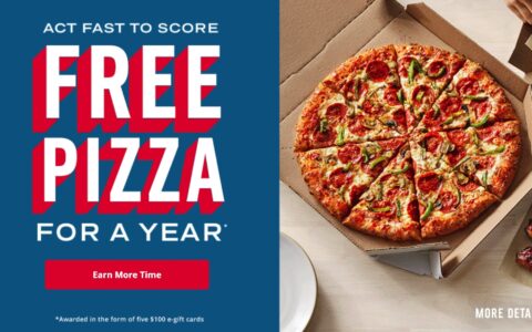 Quickly 上参与活动赢 Domino’s Pizza 礼卡【$4 – $500 不等，限前 5003 名，总金额高达 $18,650】