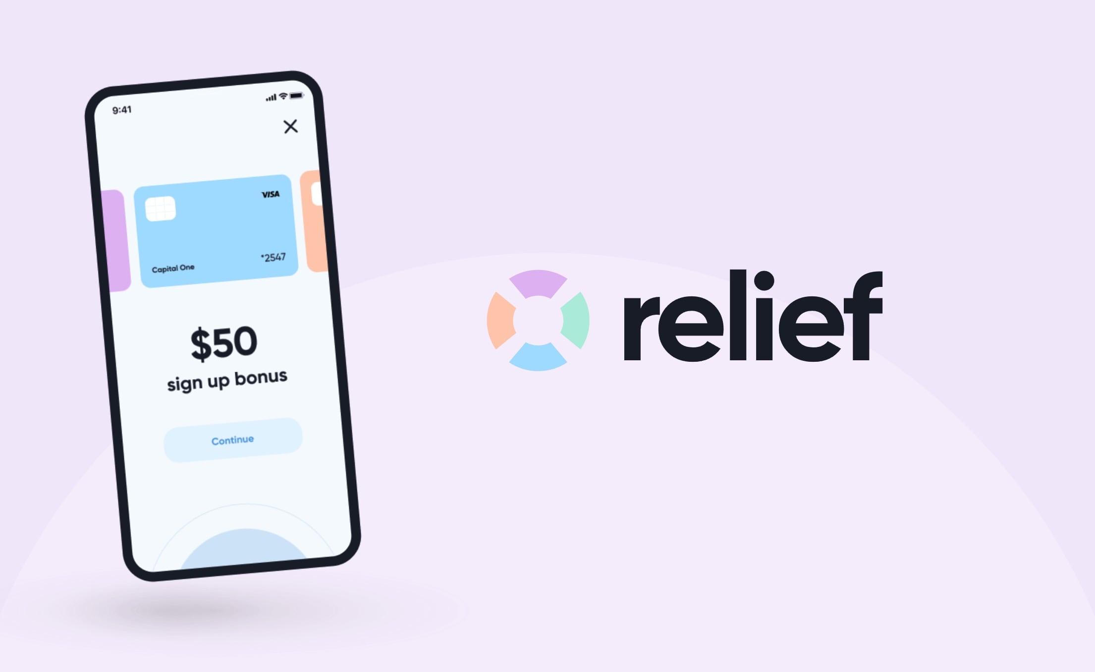 Relief 应用：加入 Waitlist 即可得 $50