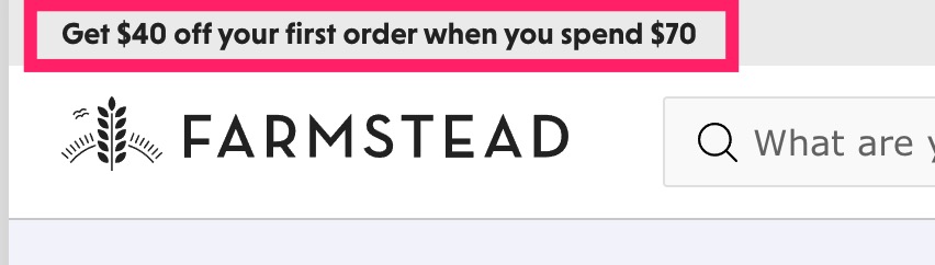 超大羊毛：生鲜配送服务 Farmstead：首单满  减 /满  减 ，第二单减 ，免费有机牛奶，每个月减 【08/09 更新】