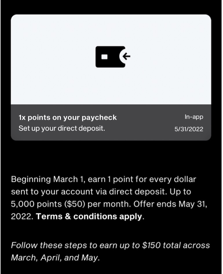 Point Debit Card 开箱以及介绍：可以攒积分的借记卡【注册奖励 0，02/27 更新：Direct Deposit 1% 返现】