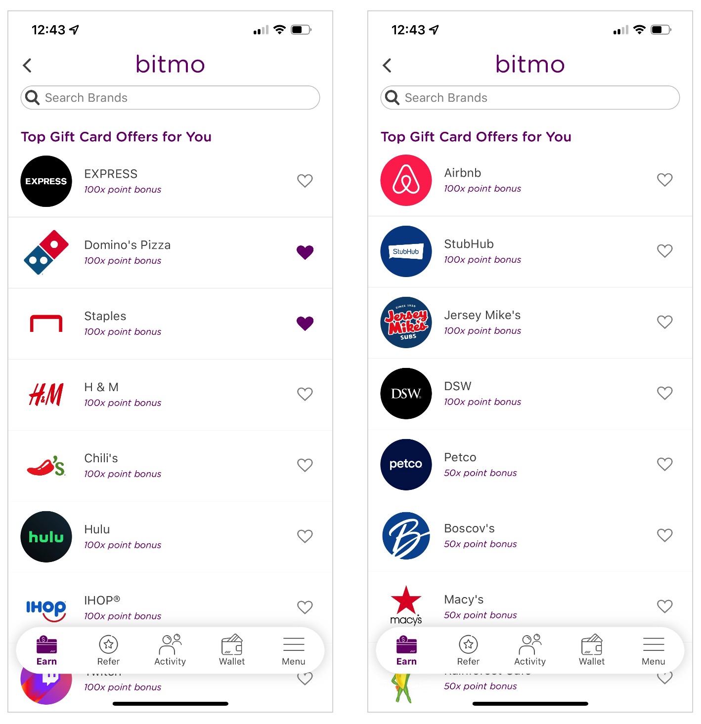 Bitmo 介绍：打折购买礼卡，还可以购物自动返现【注册奖励  Dunkin' Donuts GC + 4500 积分】