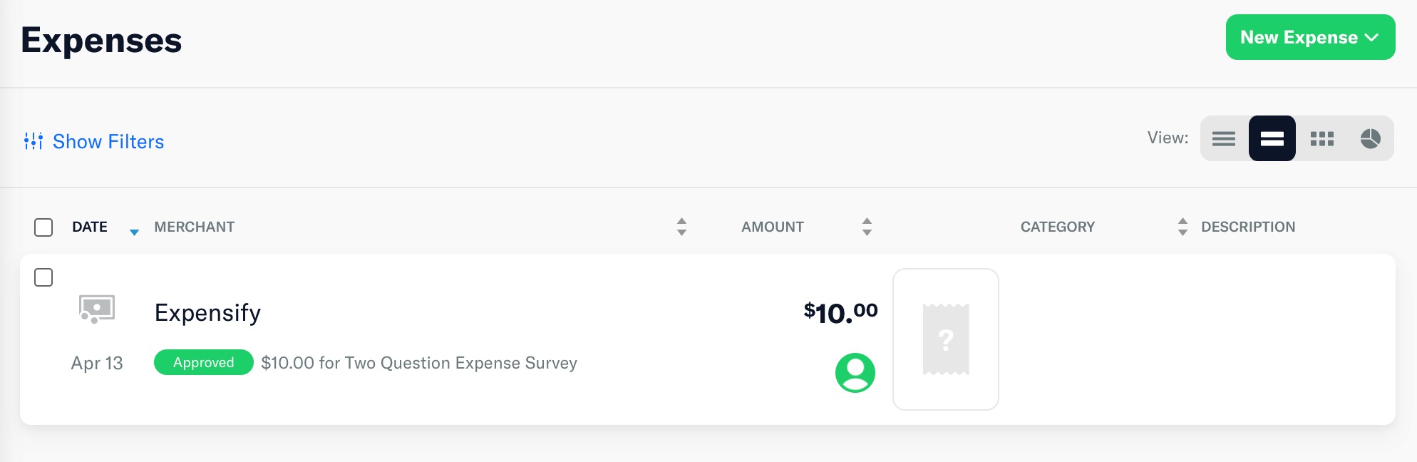 Expensify 送 ,回答两个问题即可,1 分钟可搞定【已收到钱】
