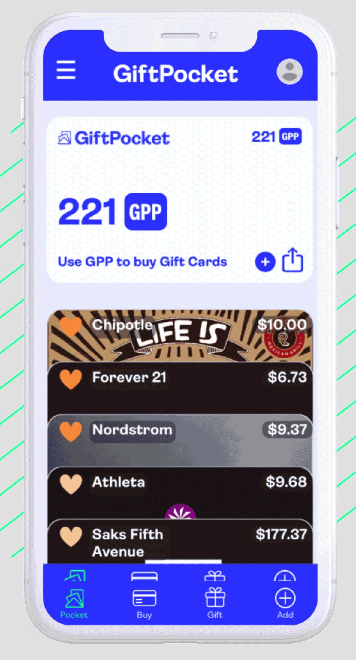 礼卡管家 GiftPocket 介绍，还可以购买、赠送礼卡【注册奖励 10 GPP = <img loading=