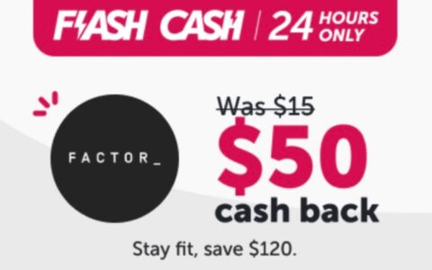ibotta Flash Cash：送餐服务 Factor 返现 $50，可倒赚 $20 + 六餐饭【限 4/12 一天】