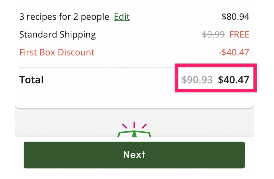 TopCashback 上 Green Chef 返现 ,可倒赚 + 几餐饭