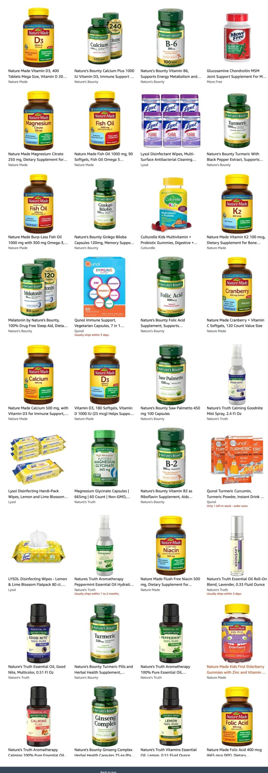 Amazon 限时活动：保健品半价，买一赠一【包括鱼油、Move Free、叶酸等等】