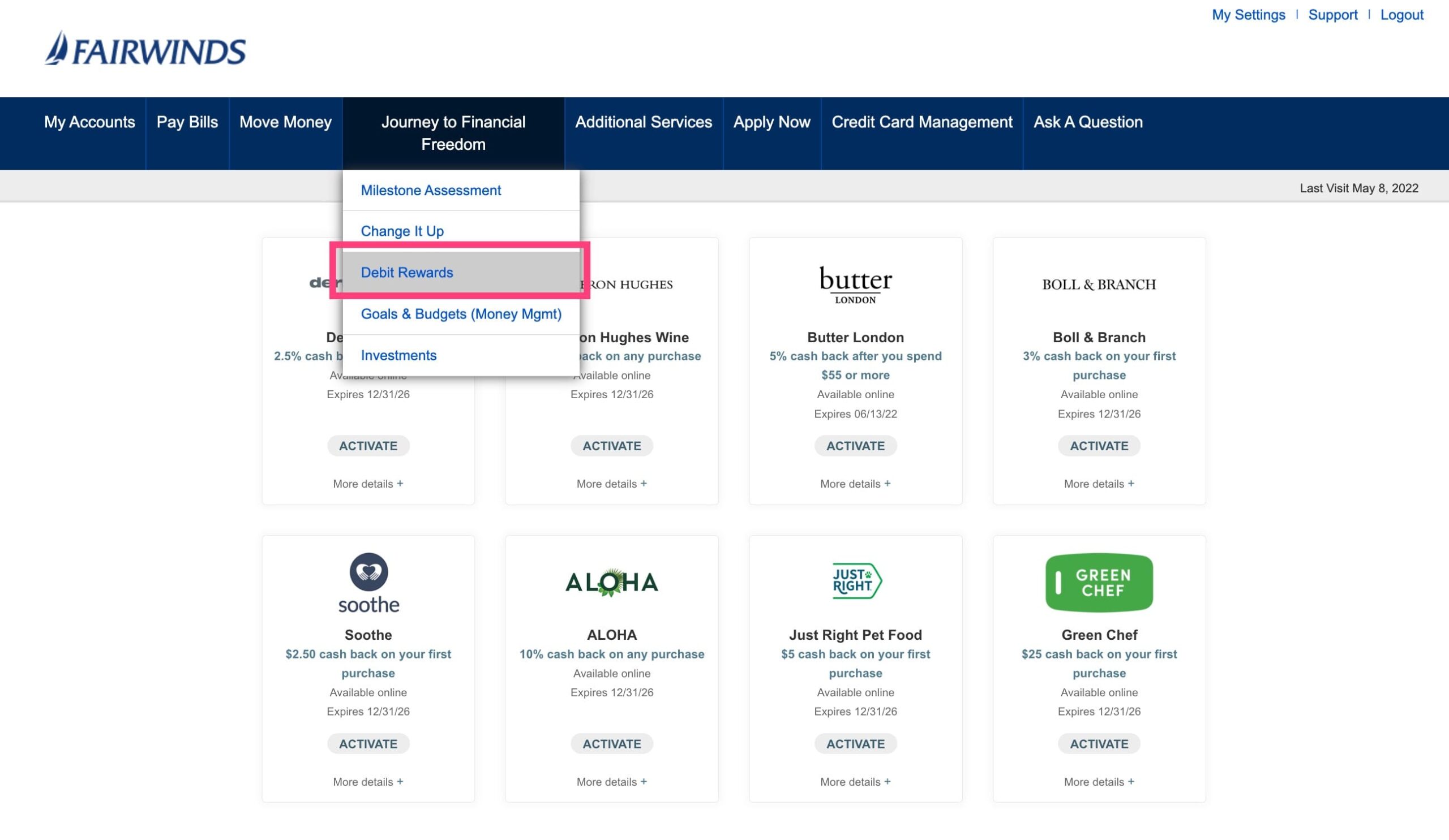 Fairwinds Credit Union 开户奖励 5,还有返现项目【2/2 更新:开户奖励回来了!】