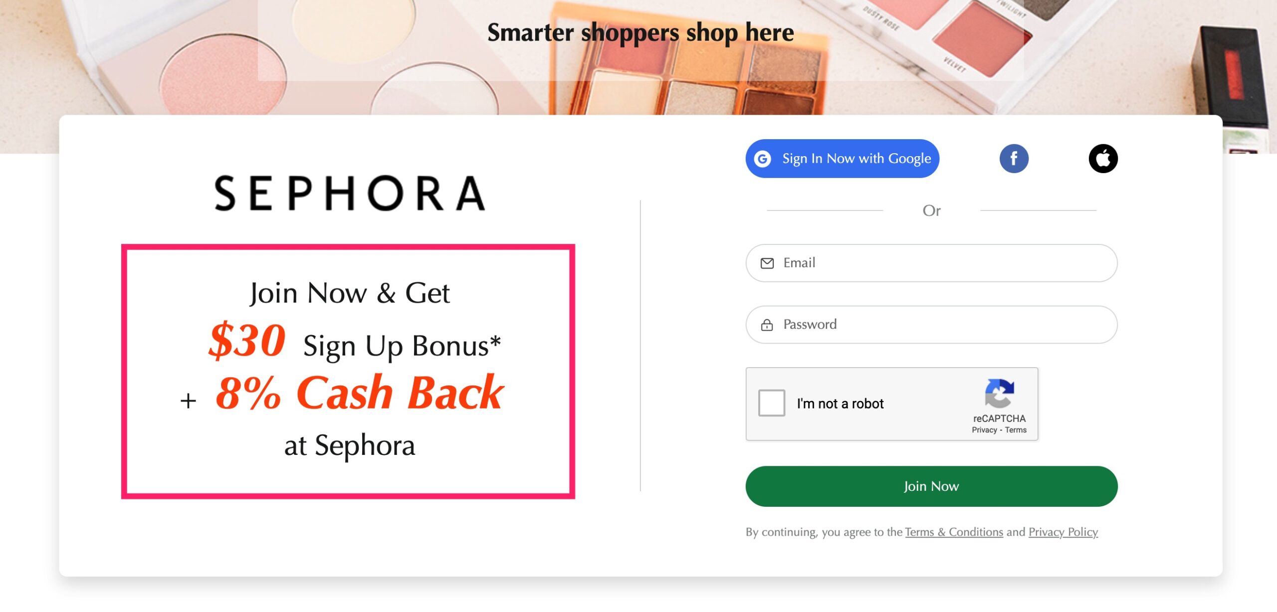 RebatesMe + Sephora 特别奖励活动【 注册奖励 +  下单奖励 + 8% 返现】