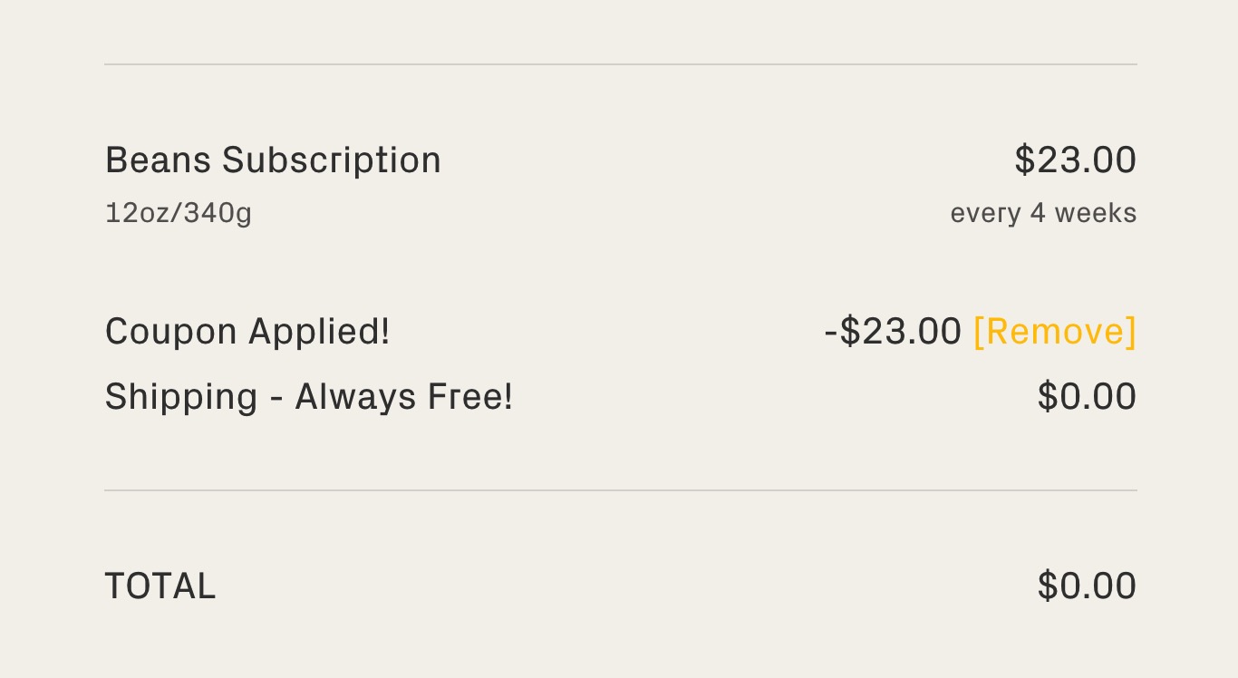 免费 Yes Plz 12oz 新鲜烘焙咖啡豆，快来领取【已过期，变成了 50% off】