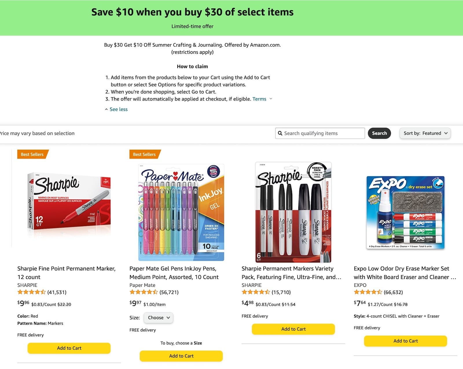 返校季囤货：Amazon 超多文具、办公用品满  减 