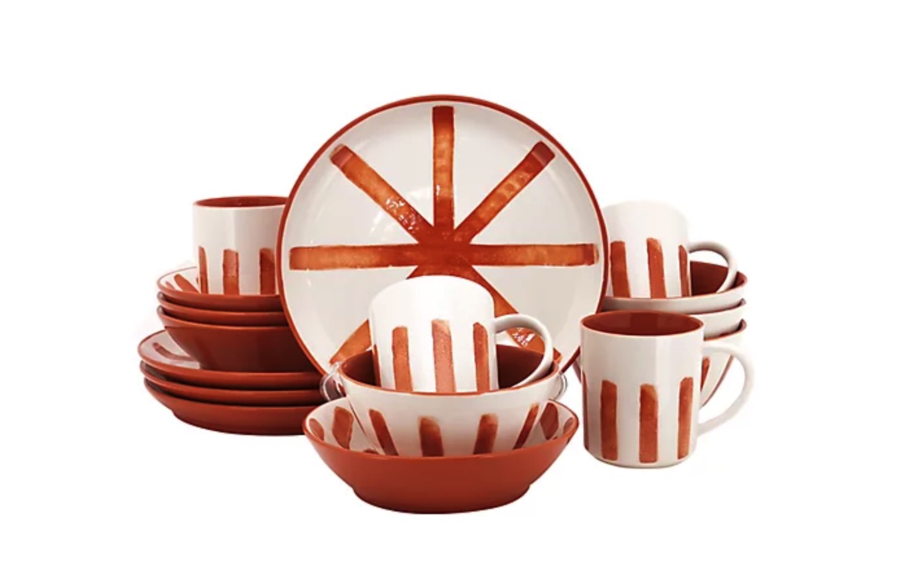 Bed Bath & Beyond 免费 16 件碗碟套装 Wild Sage Dinnerware Set【手慢无，可倒赚】
