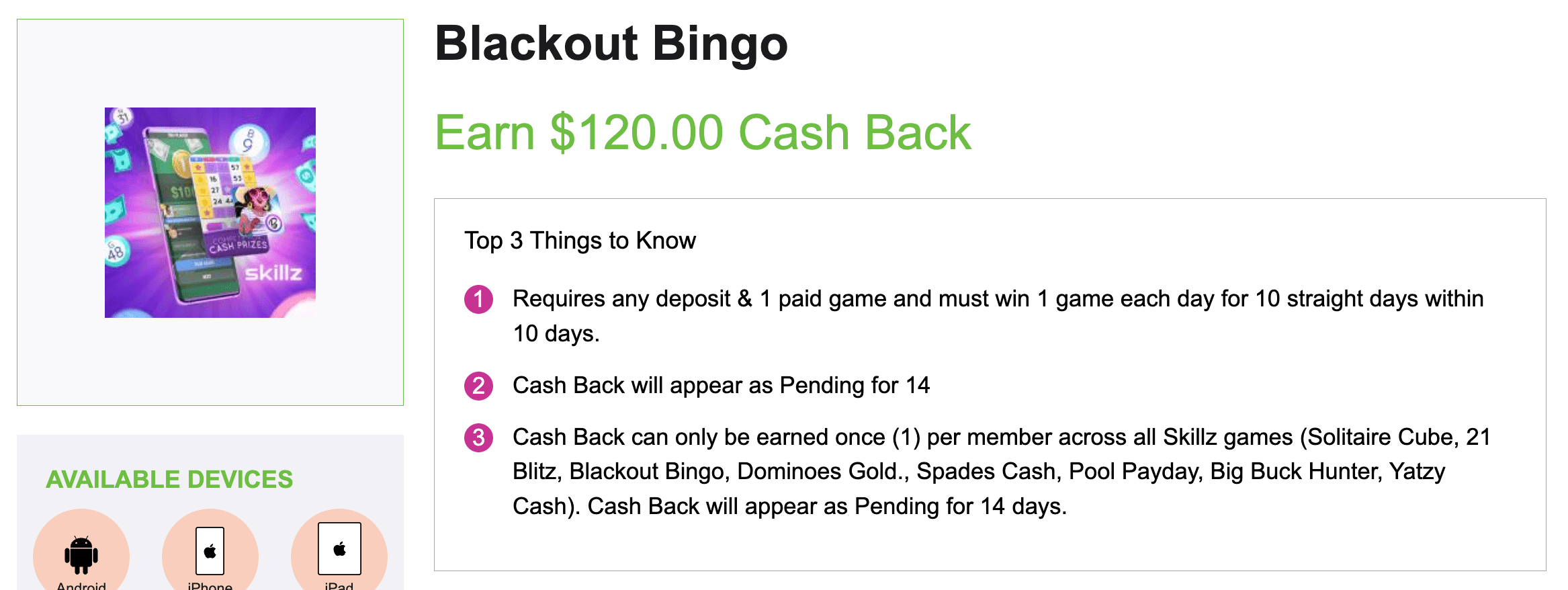 豪华倒赚：花  玩 Blackout Bingo 倒赚 5，多平台都做可倒赚上百刀【12/08 更新：返现提高到 0】