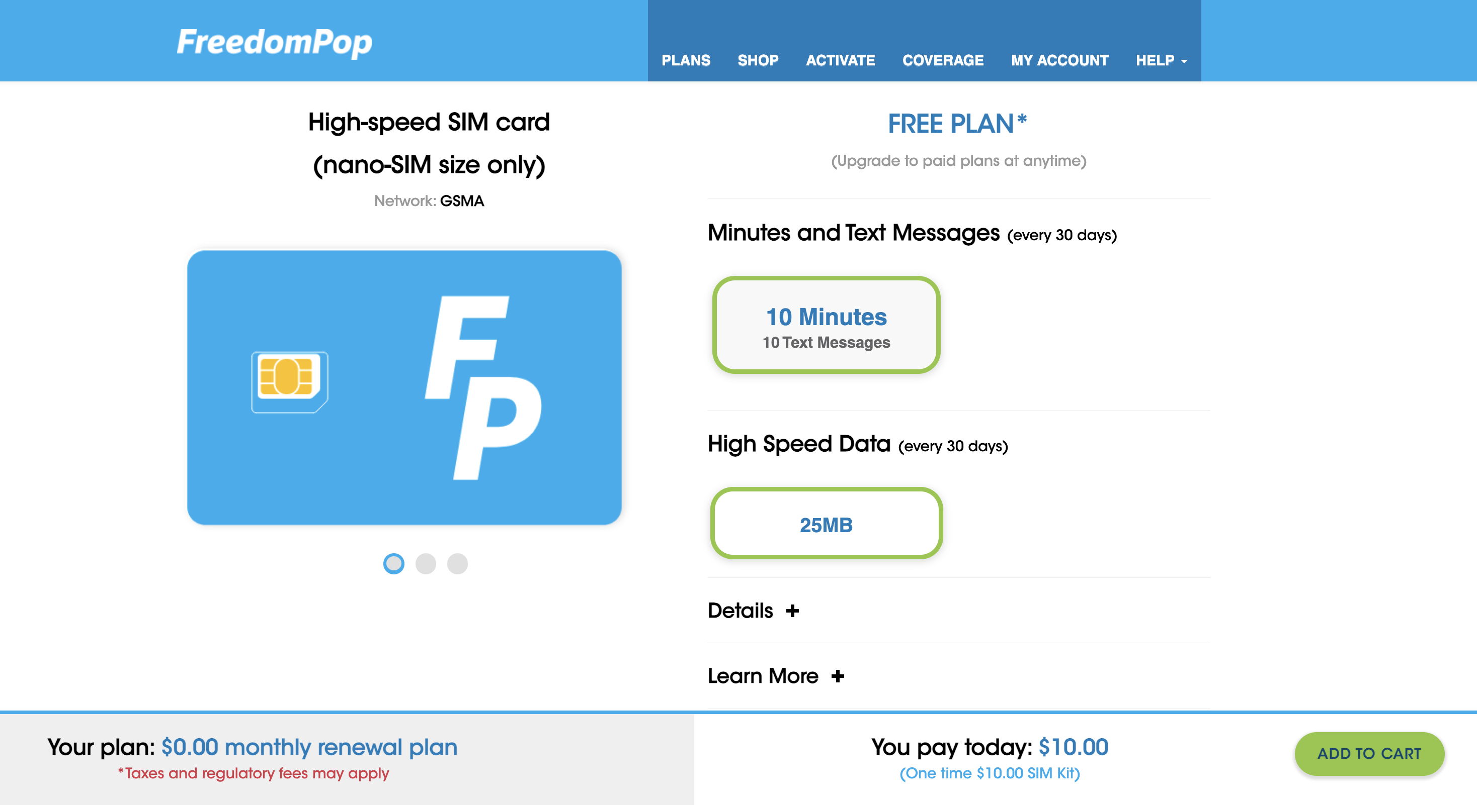 FreedomPop（自由泡）免费手机套餐介绍：每月固定限额内免费使用，仅需  工本费