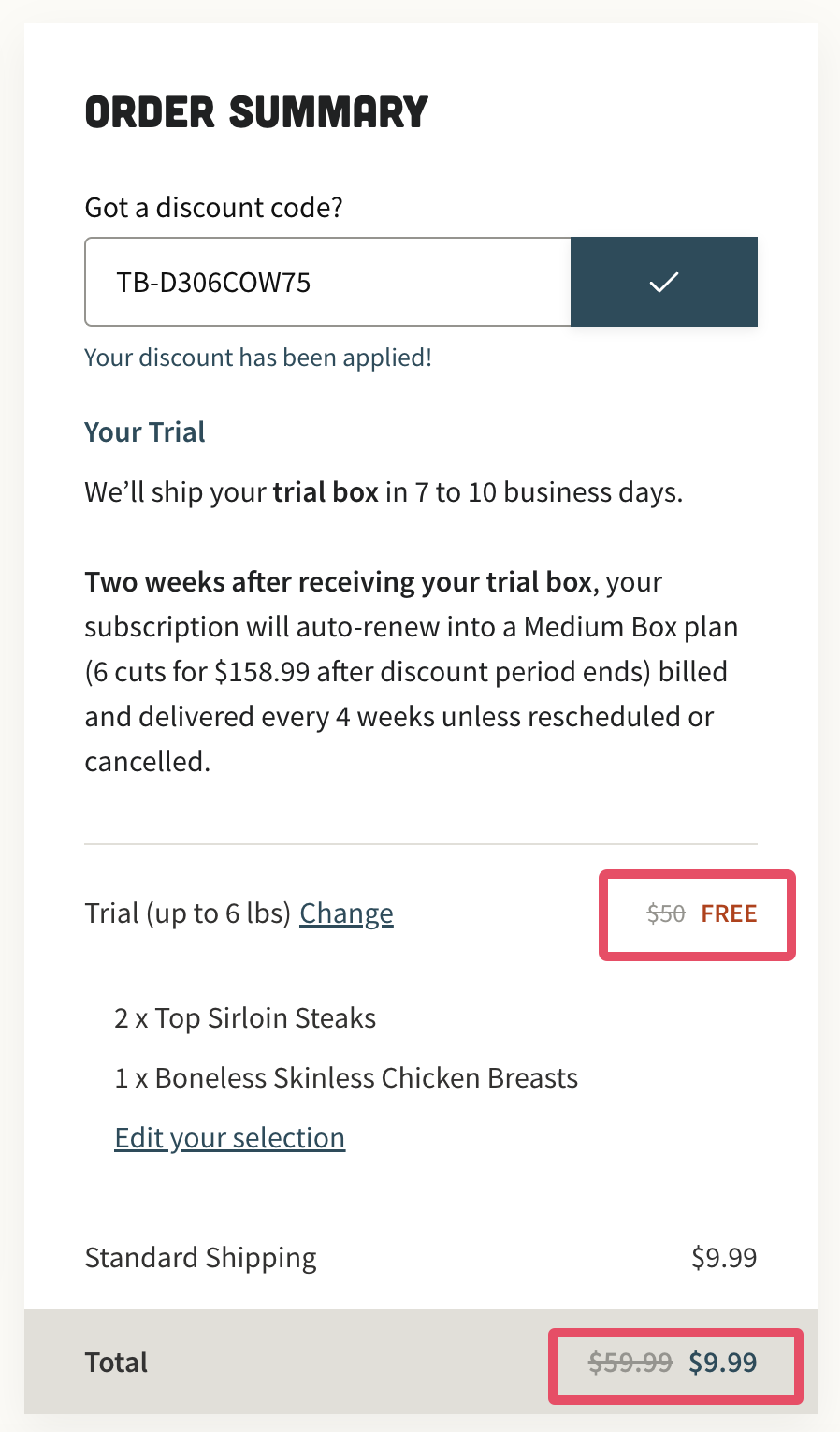 GoodChop 免费送一箱肉，可自选最多 18 块儿，仅需运费 .9【欢迎来分享自己的邀请链接】