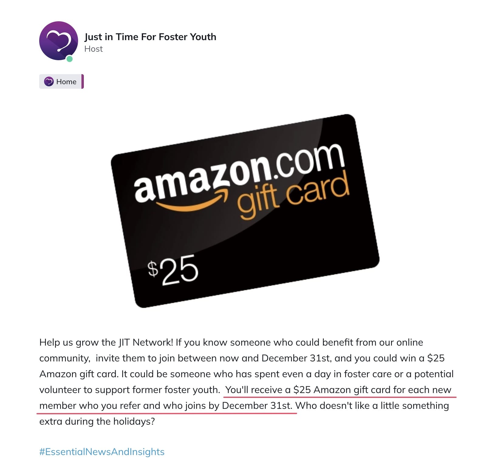 一个不太确定的羊毛：邀请一位好友拿  Amazon GC【更新：只剩  -  不等的了】