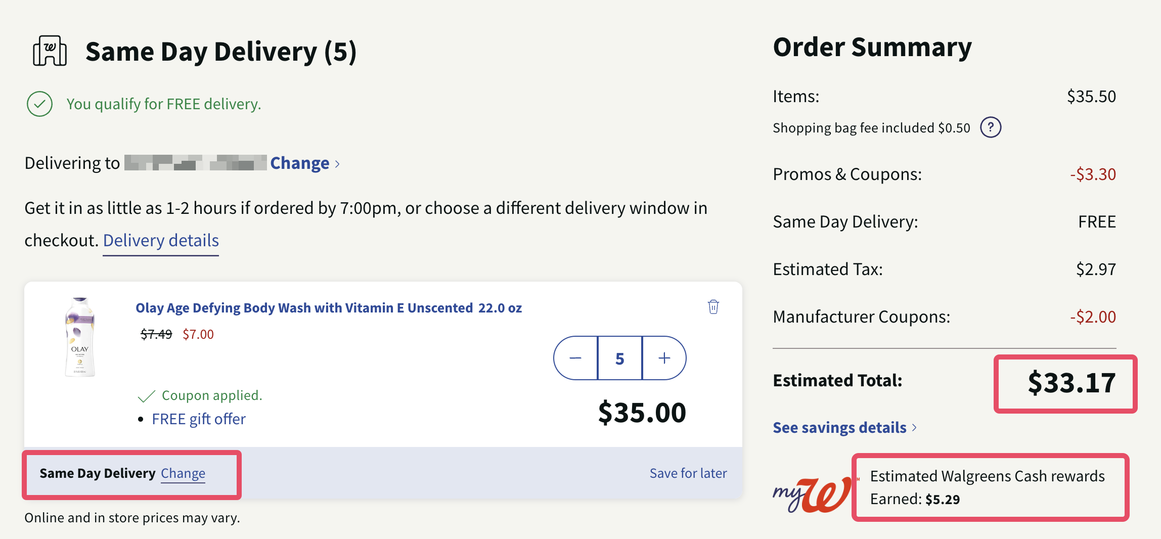 Olay 免费送：买  Olay 产品送  礼卡【12/19 更新：结合 Walgreens 优惠可免费，还可免费送到家】