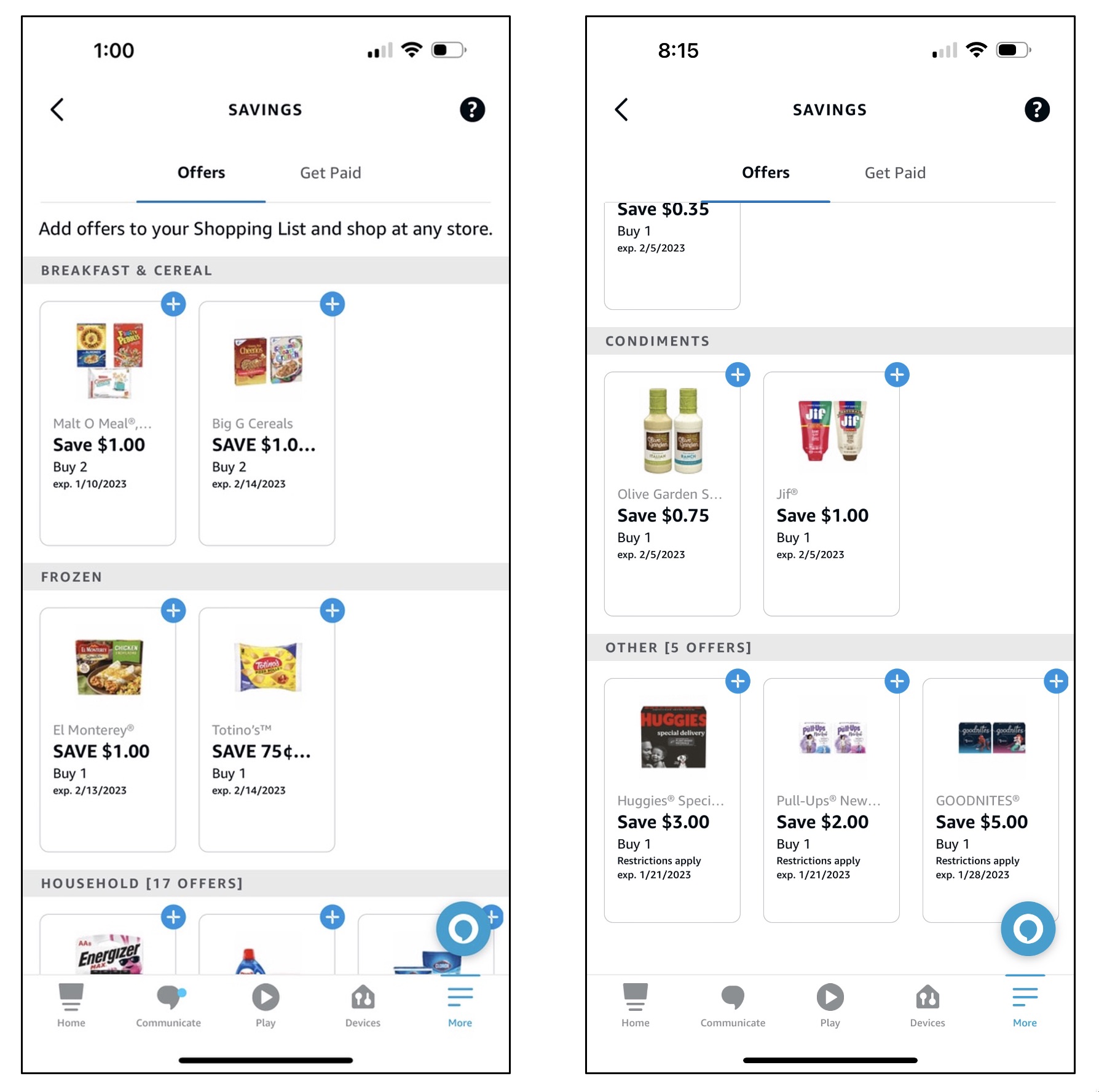 Amazon Alexa App 也可以扫小票得返现,返现形式 Amazon GC,可叠加其它同类 app