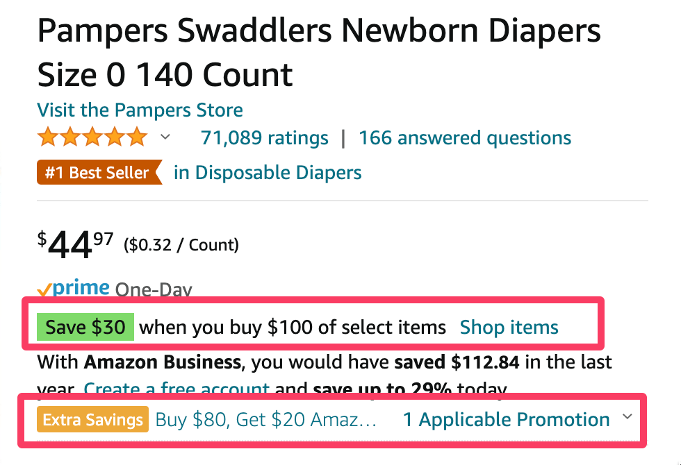 Amazon 尿布折扣：满 0 减 ，可额外 15% off，赶紧囤货吧～【11/27 更新：又有了】