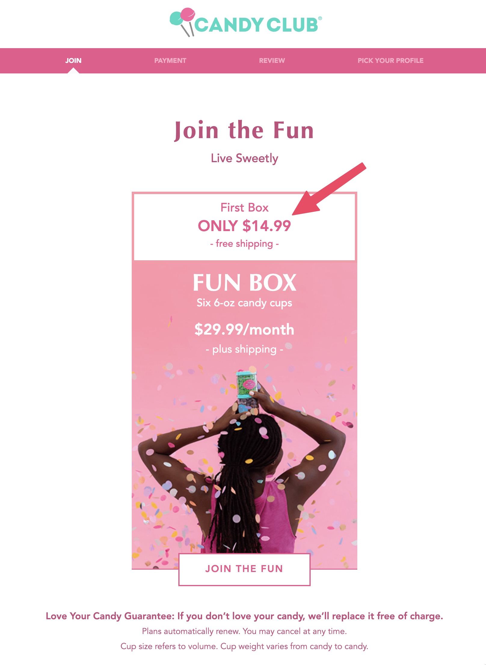 糖果俱乐部 CandyClub 限时优惠：首单立减 ！过年了，仅需 .99 拿下六罐糖果