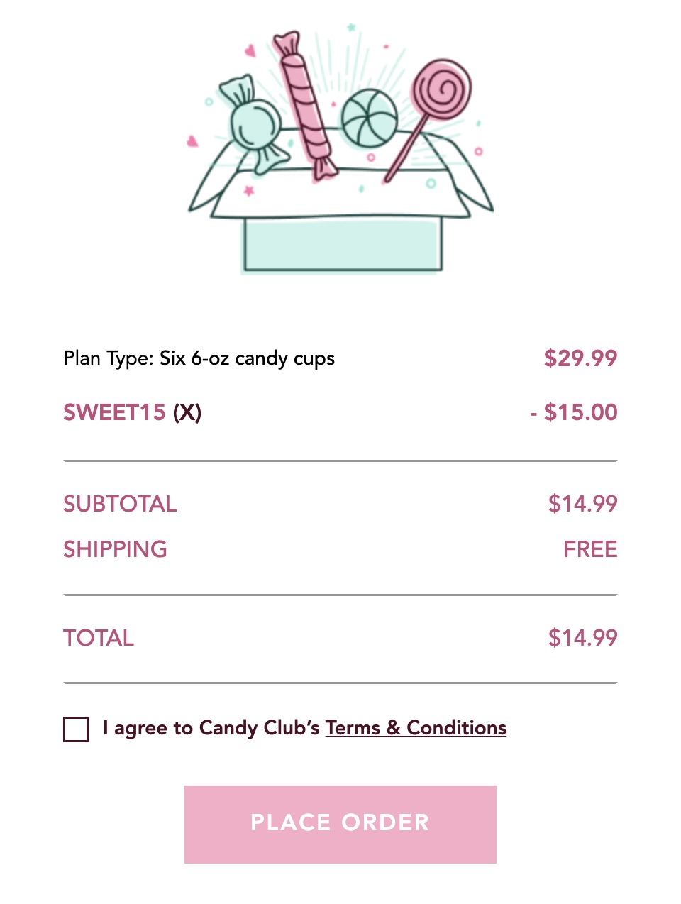 糖果俱乐部 CandyClub 限时优惠：首单立减 ！过年了，仅需 .99 拿下六罐糖果