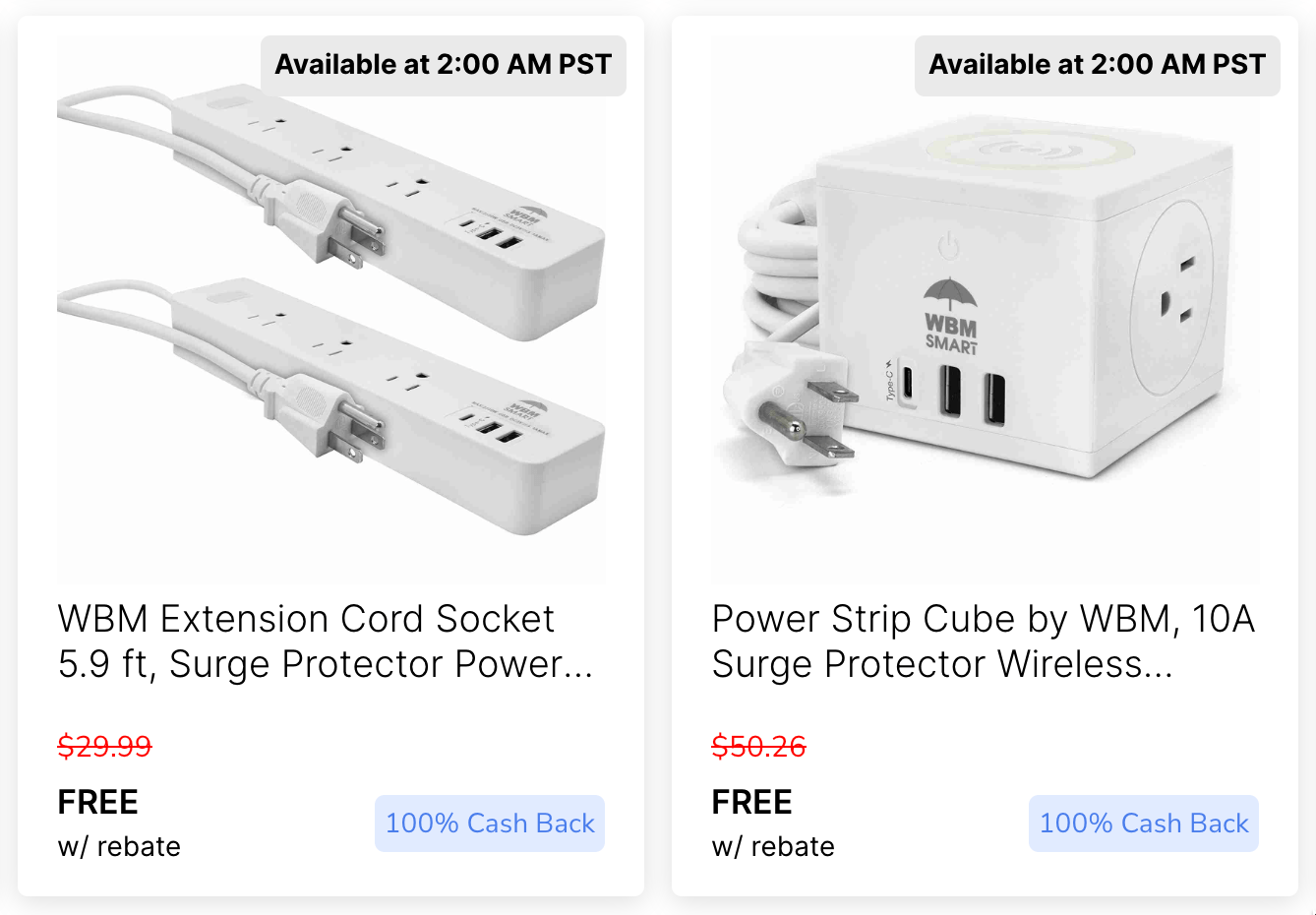 Rebaid 介绍：超多免费产品 100% 返现，无需留评，支持 Amazon、Walmart 等【1/13 更新：两个免费插排不错】