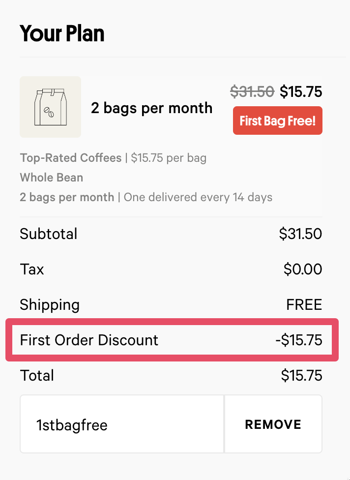 Trade Coffee 免费送 1 包咖啡/咖啡豆【1/17 更新：活动变为买两袋免费一袋】