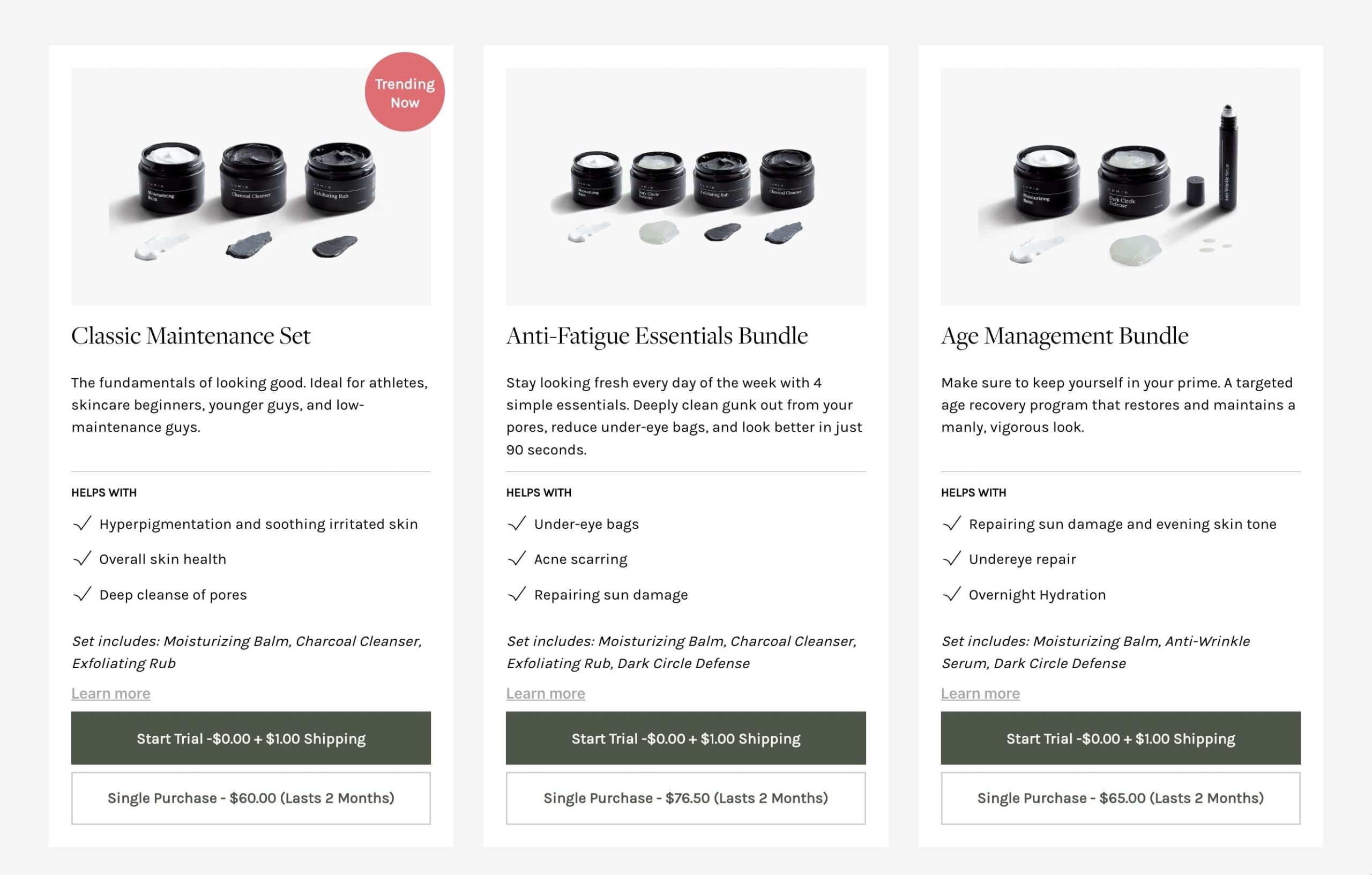 LUMIN 男士护肤组合套装仅需 <img decoding=