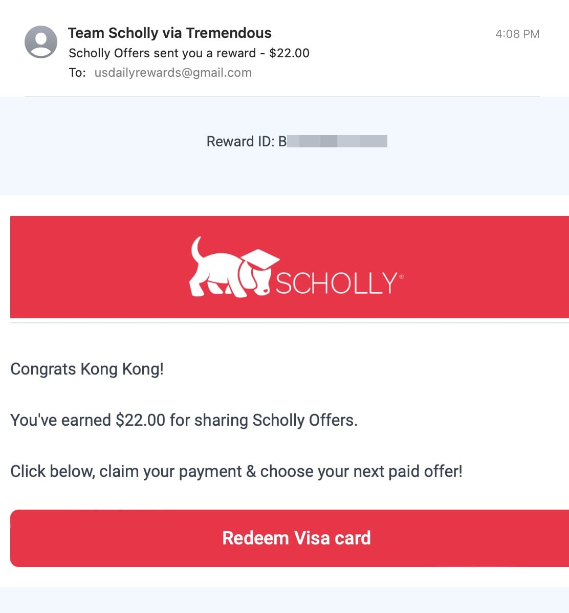 MyScholly：邀请一位好友奖励 