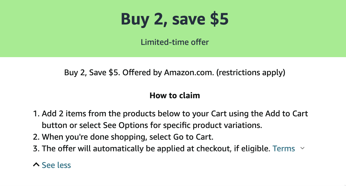 Amazon 洗衣用品买两件立减 再得 返现【包含 Tide, Gain, Dreft, Bounce, Downy 等】