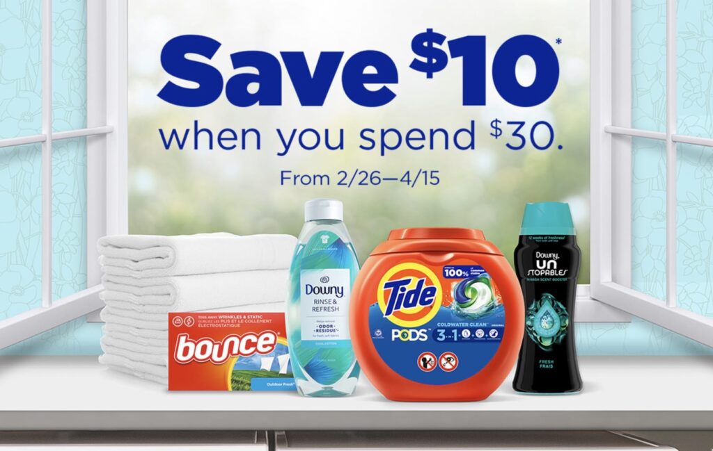 Amazon 洗衣用品买两件立减 $5 再得 $10 返现【包含 Tide, Gain, Dreft, Bounce, Downy 等】