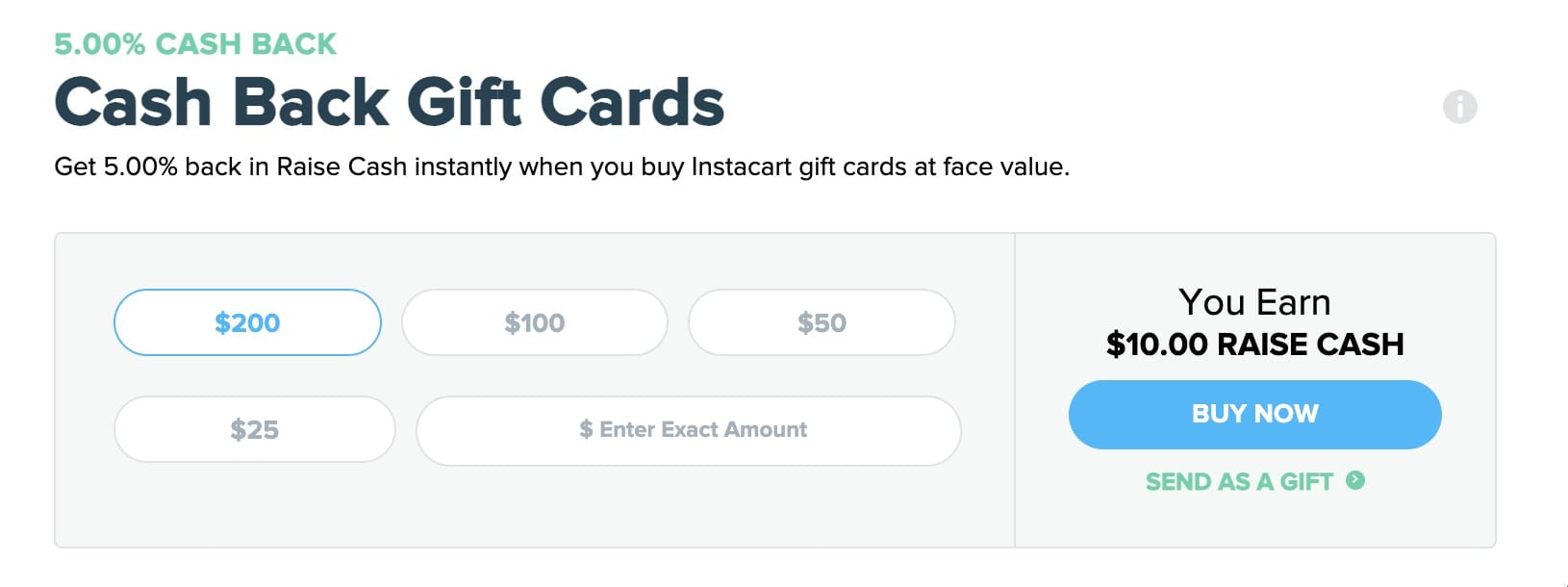 Raise 买礼卡优惠码汇总【注册赠送  + 15% off，7/5 更新：全站 5% off】