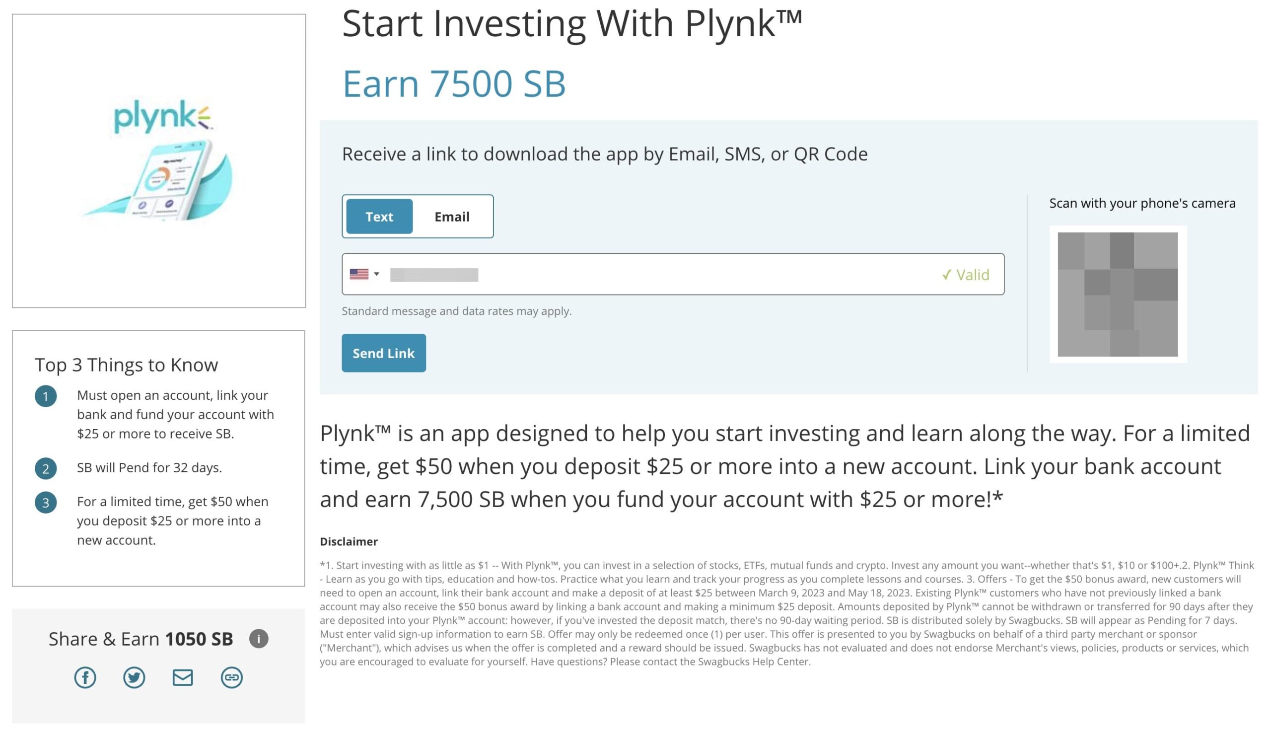 Swagbucks 注册 Plynk 获取最高 5 奖励【9/3 更新：又有了】