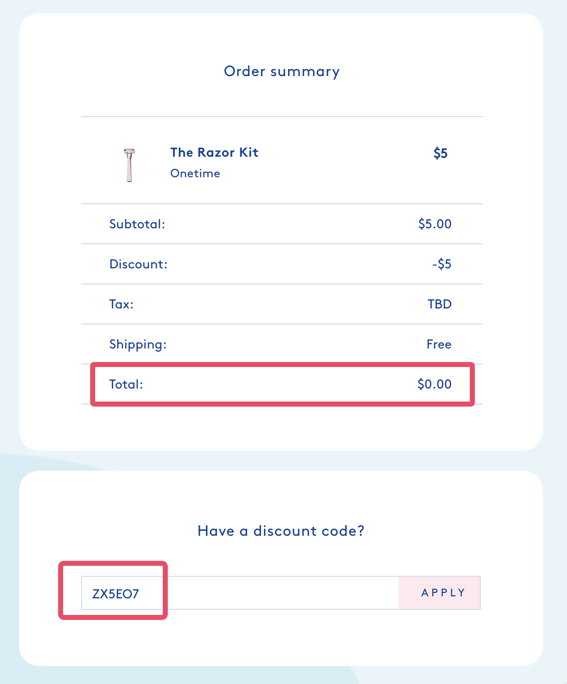 免费领取 Athena Club Razor Kit（女士剃须套装），手慢无【已过期】