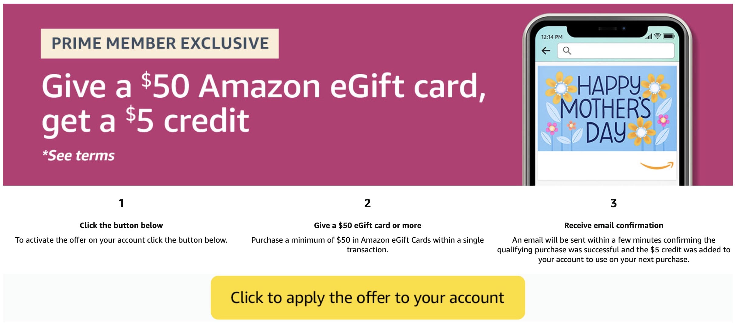 Amazon Prime 会员买  Amazon 礼卡免费领取  Credit【5/14 最后一天！】