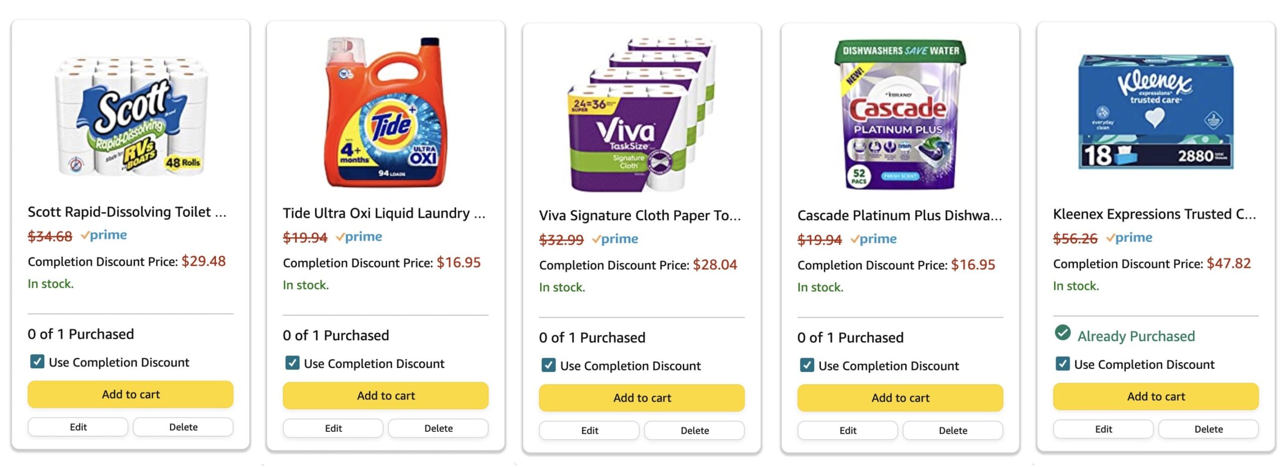 Amazon 惊天省钱小技巧：使用 Completion Discount 实现大部分商品 15% off，你肯定不知道！【5/27：几个更新】