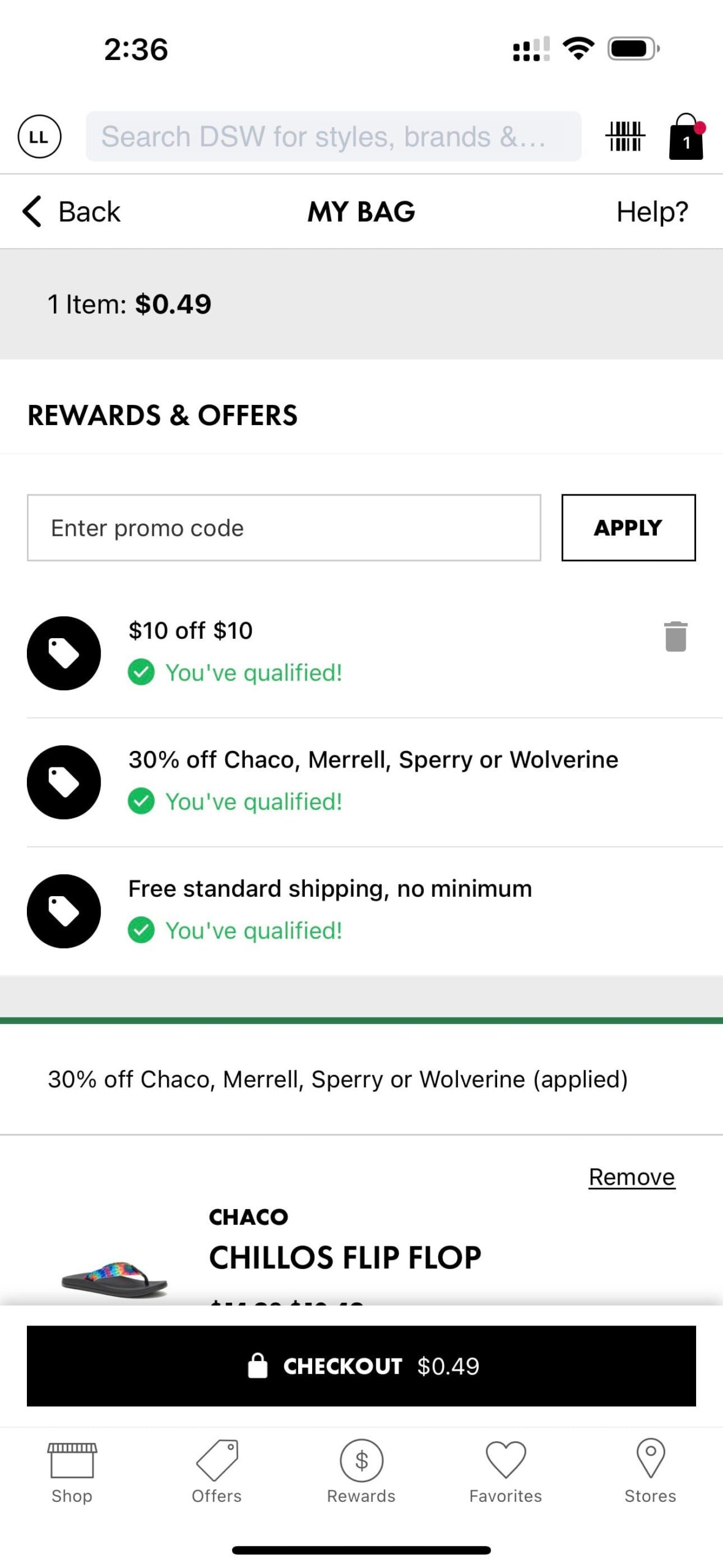 DSW 满 减 + 免邮,快【05/02:又有了!】