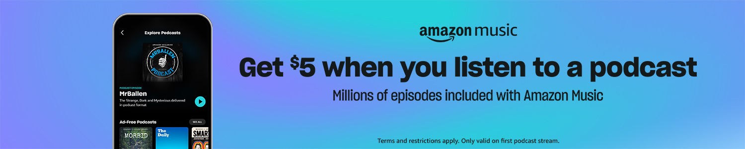 Amazon 又送钱了！听任意 Podcast 即可获得免费  Credit