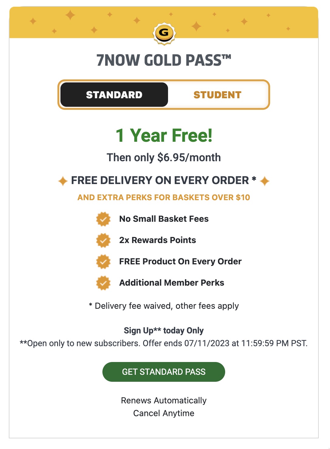 7-11 便利店配送到家应用 7Now 介绍【新用户满 减 ,7/11 更新:免费一年 Gold 会员!】