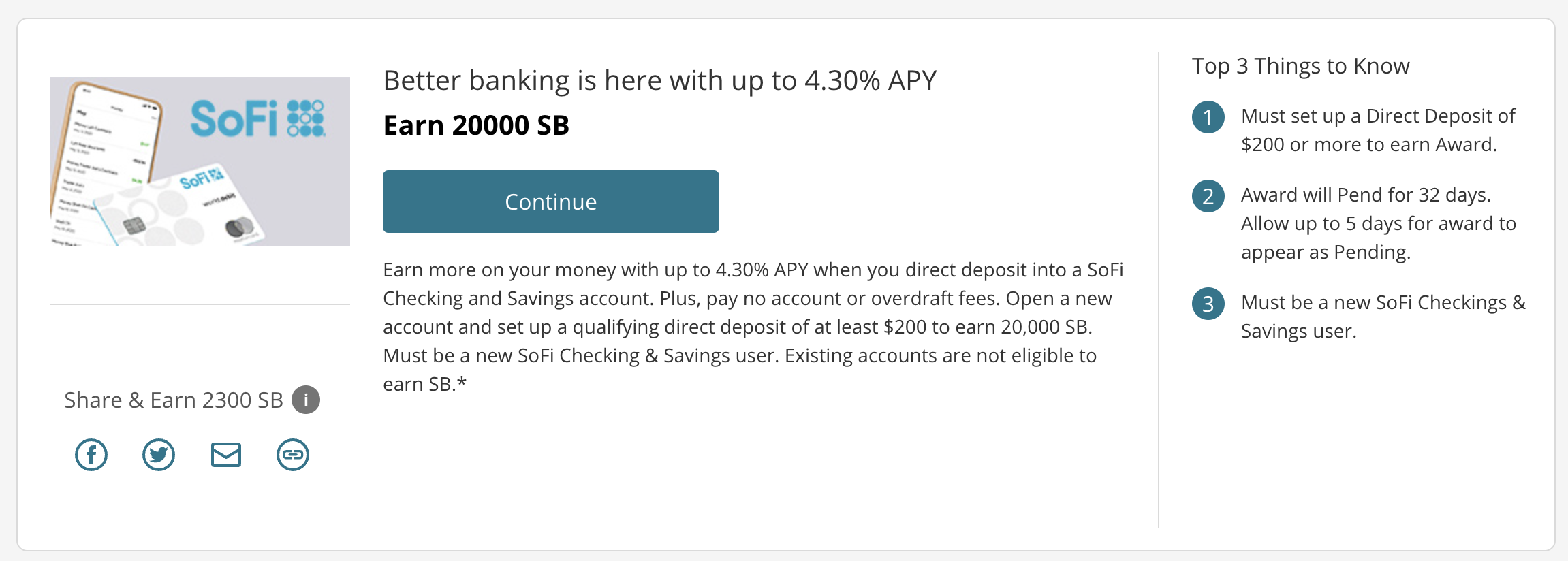 SoFi 产品家族返现汇总，SoFi 新用户总共倒赚 5