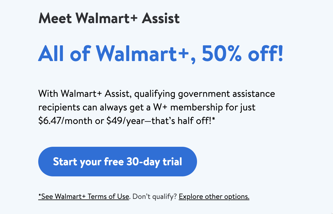 Walmart+ 会员福利介绍,免费试用 30 天【11/30 更新:半价会员,仅需 ,最后两天】