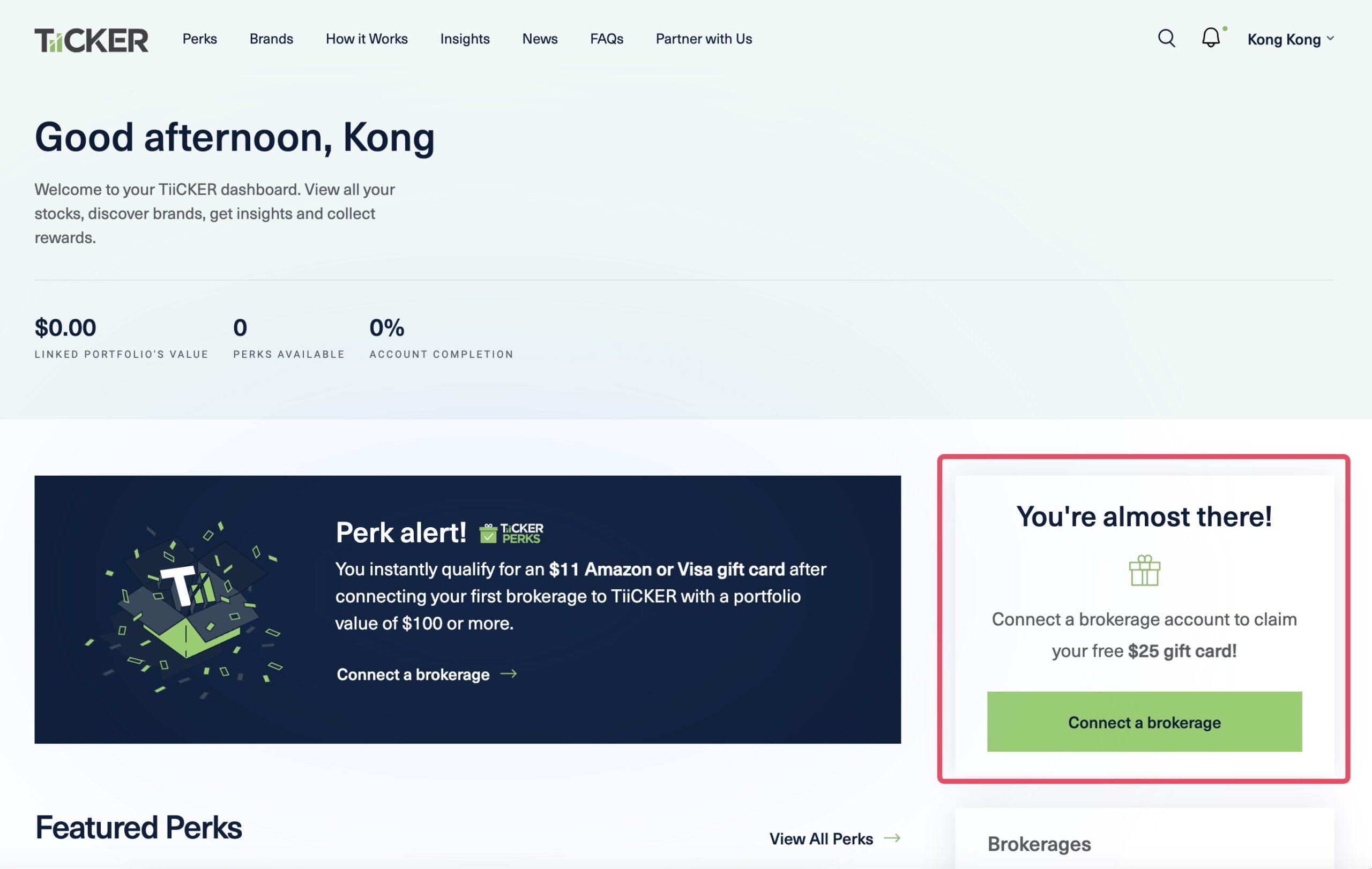 【已过期】超轻松羊毛：注册 TiiCKER 并链接 Brokerage Account 可拿  Amazon GC 或 VGC